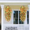 Yousheng 1/4Pcs Hanging Artificial Violet Flower UV Resistant Fake Silk Flower Wedding Party Indoor Outdoor Garden Wall Hanging Faux Bloom Decoration