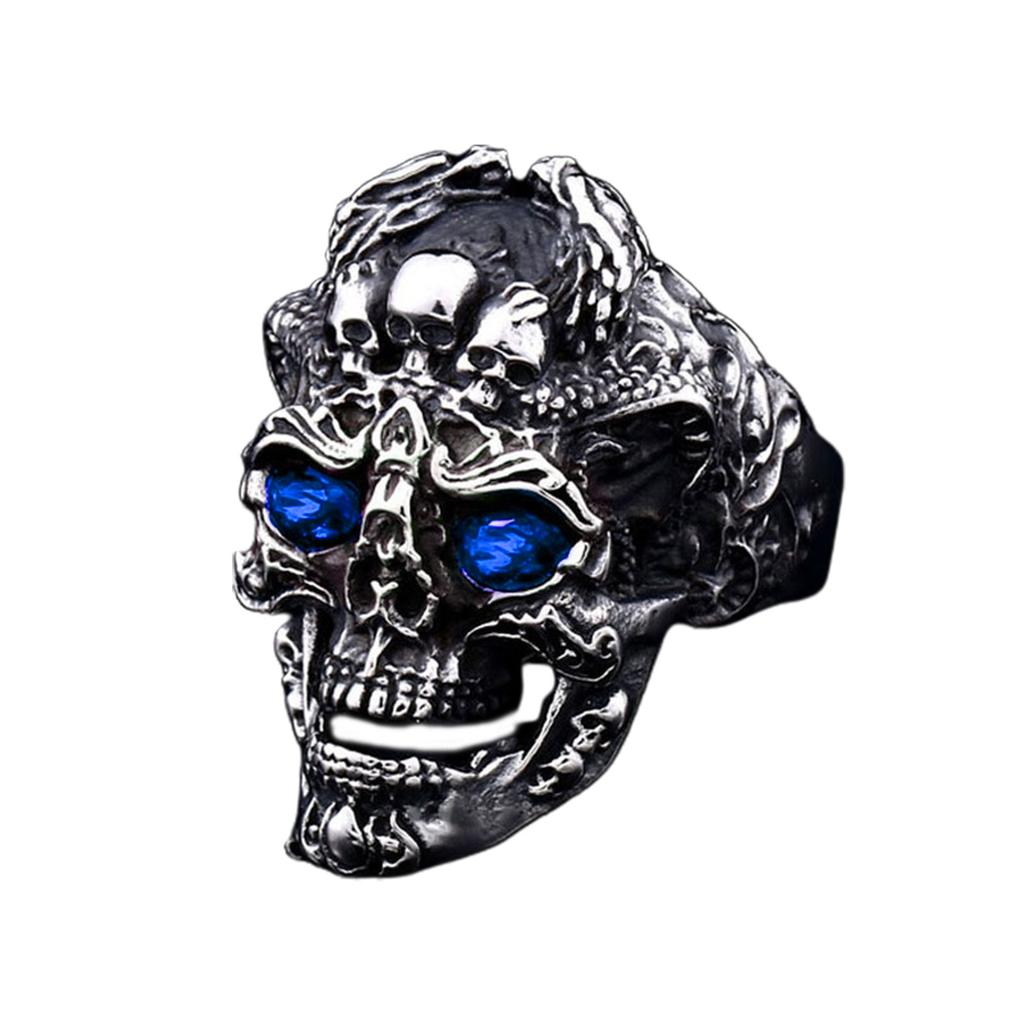 Skull Opening Rings Finger Rings Skull Adjustable Rings Eye Catching Open Rings