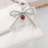 Elegant Beaded Bows Keychain Bag Charm With Ribbon Detailing For Women Retro Y2K Style Accessory