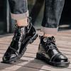 New Autumn Handmade Leather Plus Size 48 Men Boots Outdoor Design Sneakers Man Breathable Casual Leather Shoes Men Ankle Boots