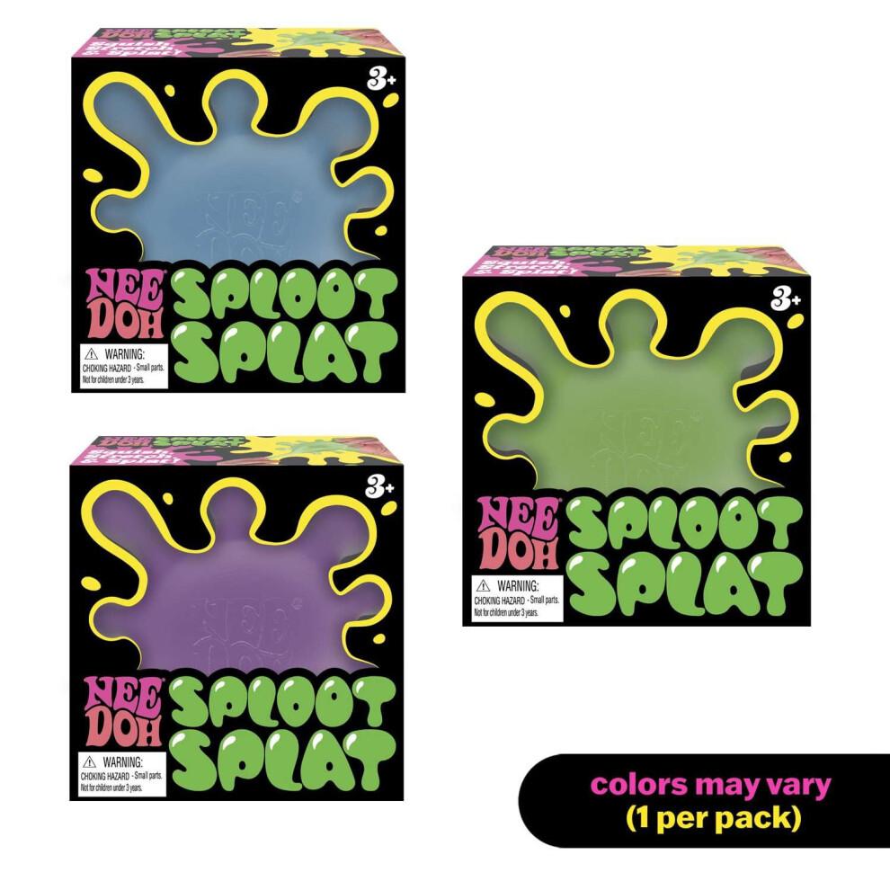 NeeDoh Sploot Splat - Squishy Fidget Toy For Kids, Nee Doh Stress Balls, Sensory Fidgets, Squidgy Toys For Anxiety Relief, Safe & Non-Toxic, Age 3 Ye
