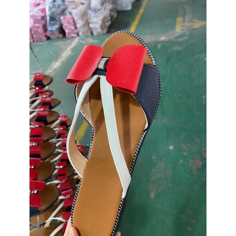Summer Women Slippers Cute Butterfly Knot Casual Sandals Lady Slides Flats Slip On Women's Shoes Zapatillas Mujer