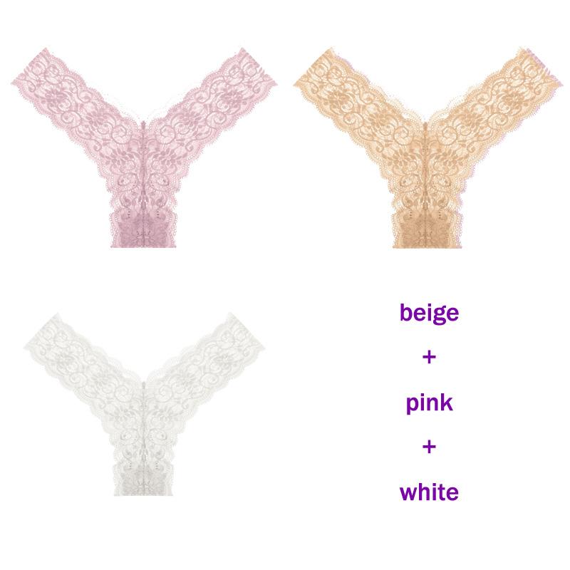 CINOON 3 Teile/los frauen höschen Transparent Low-Taille Unterhose Aushöhlen Tanga Weibliche Nahtlose G-String Sexy Unterwäsche Spitze Dessous panty