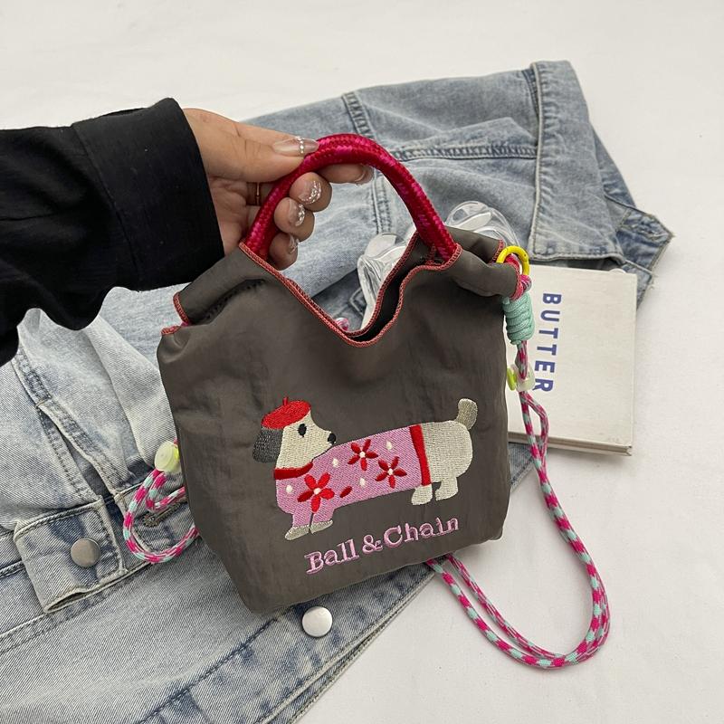 Carto embroidered handbag - casual and fashiable, single shoulder bag, lightweight, suitable for commuting, crossbody bag