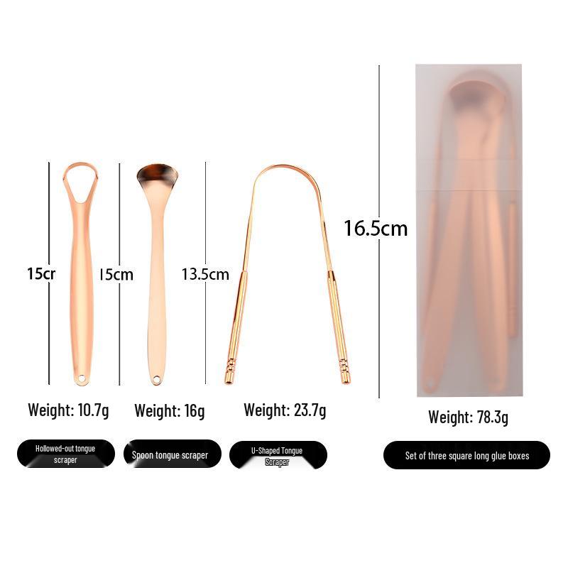 Stainless Steel U-shaped Tongue Scraper for Oral Hygiene & Daily Use