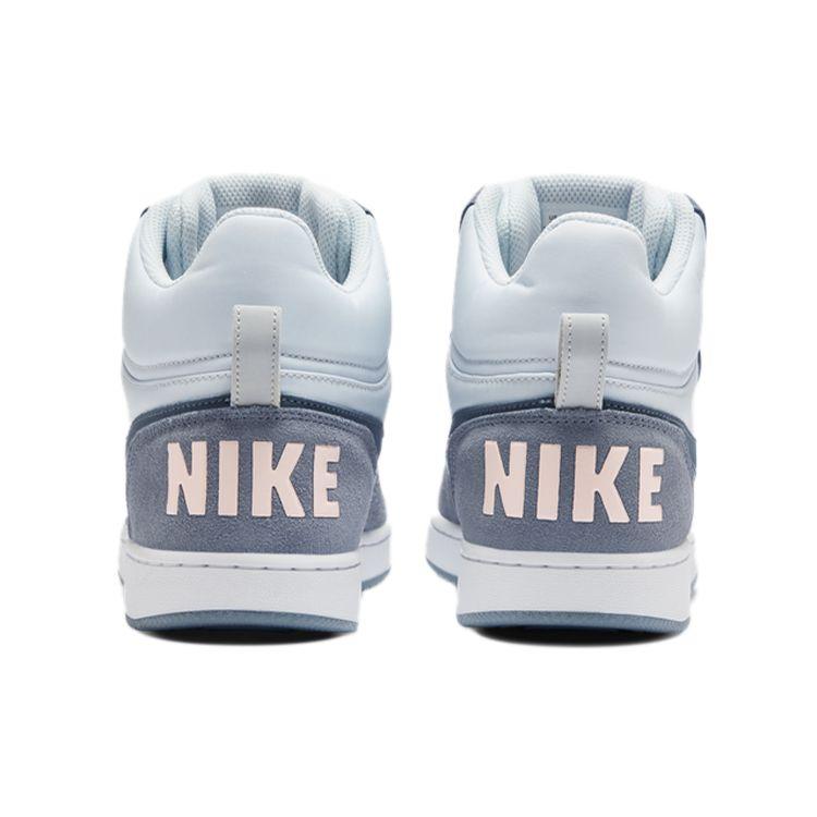 Nike Court Borough Mid Premium Pure Platinum Women Sneakers Grey Armory-Blue 844907-005