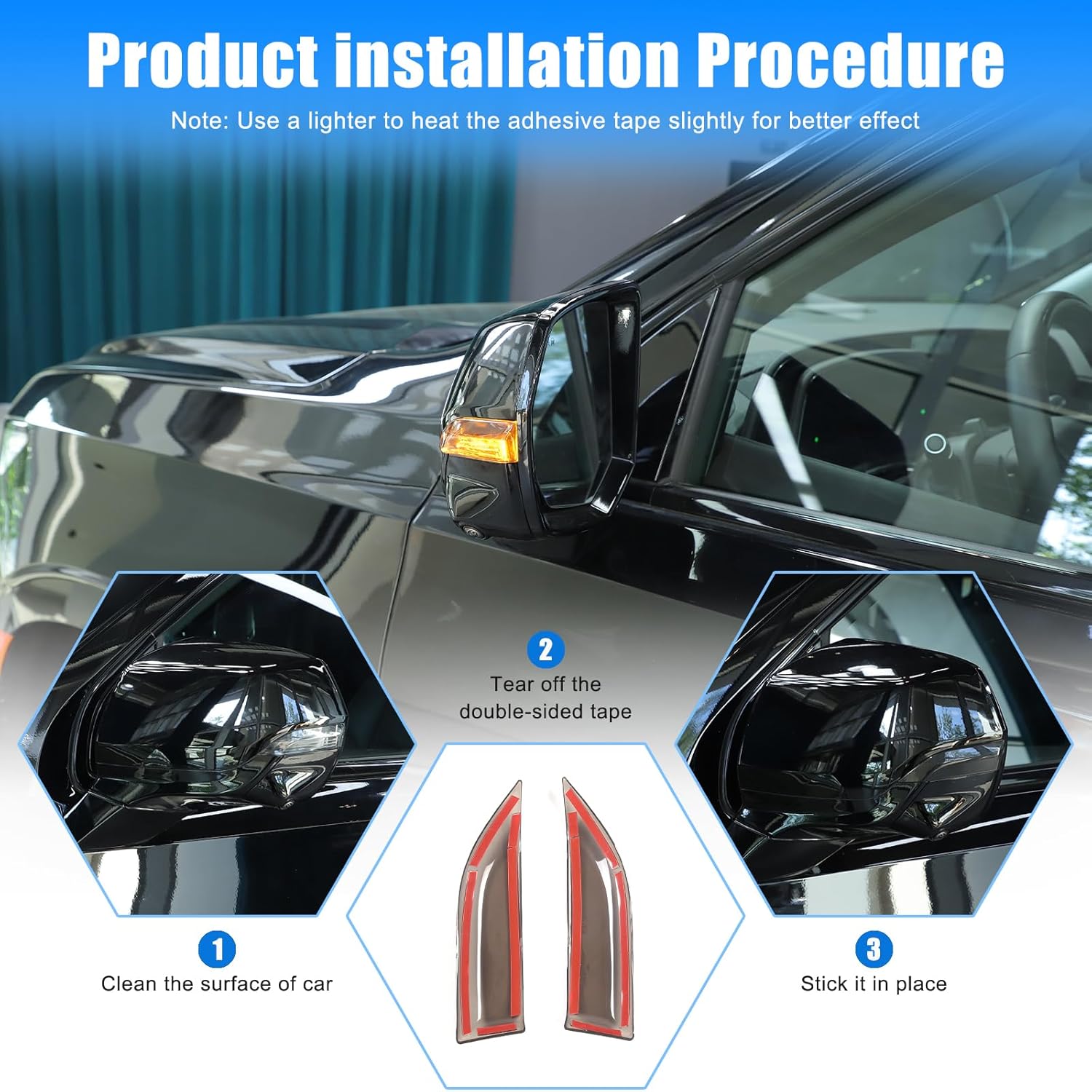 

Дымчатые тонированные накладки на фары, совместимые с Cadillac Escalade 2021 2022 2023, аксессуары, защитные накладки на указатели поворота зеркала заднего вида, материал ABS