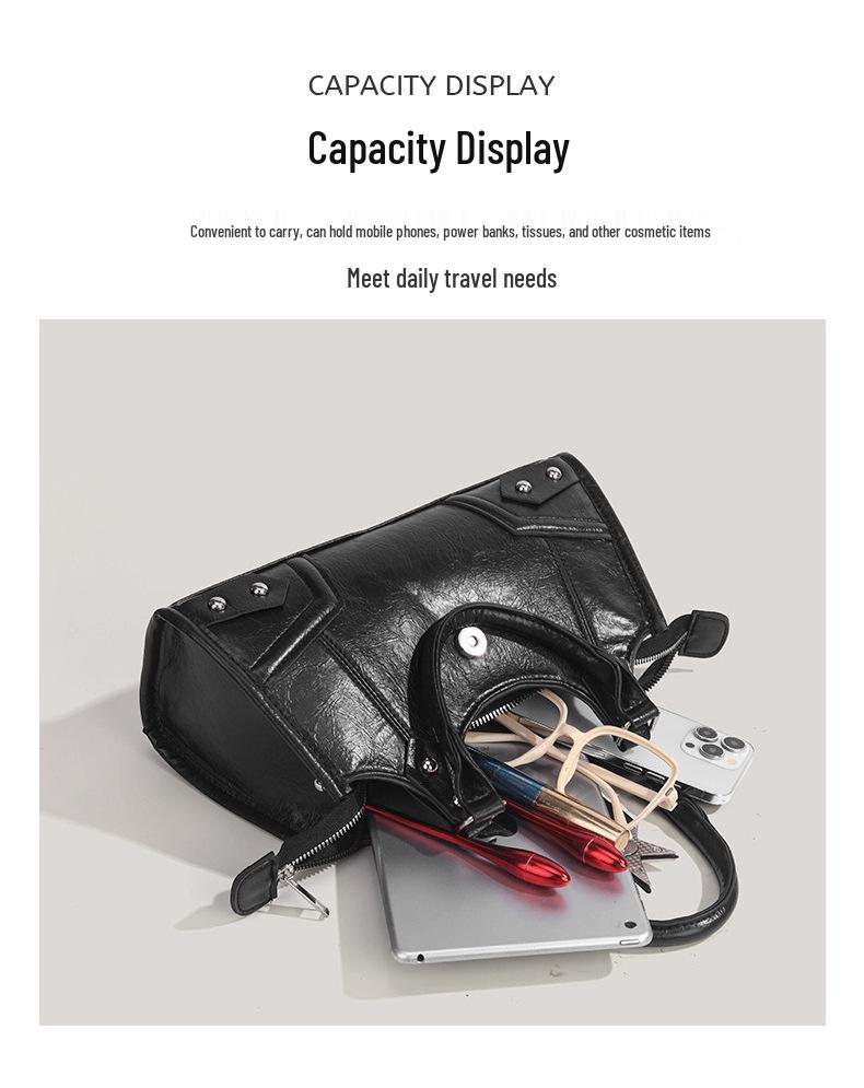 Discarded Star 2026 Y2K Punk Spicy Girl Motorcycle Underarm Shoulder Handbag
