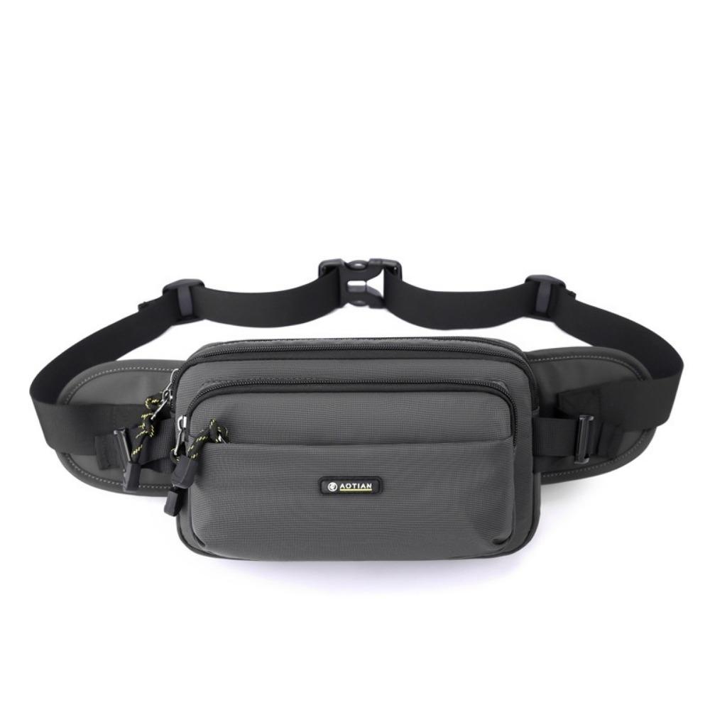 

Многослойная сумка через плечо, сумка-мессенджер, деловая нагрудная сумка большой вместимости, мужская поясная сумка для путешествий серый