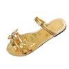 Butterfly rhinestone flat bottomed beach slippers
