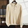 POLO Neck Cashmere Sweater 2025 New Flat Middle-aged Korean Version Loose Pullover Sweater
