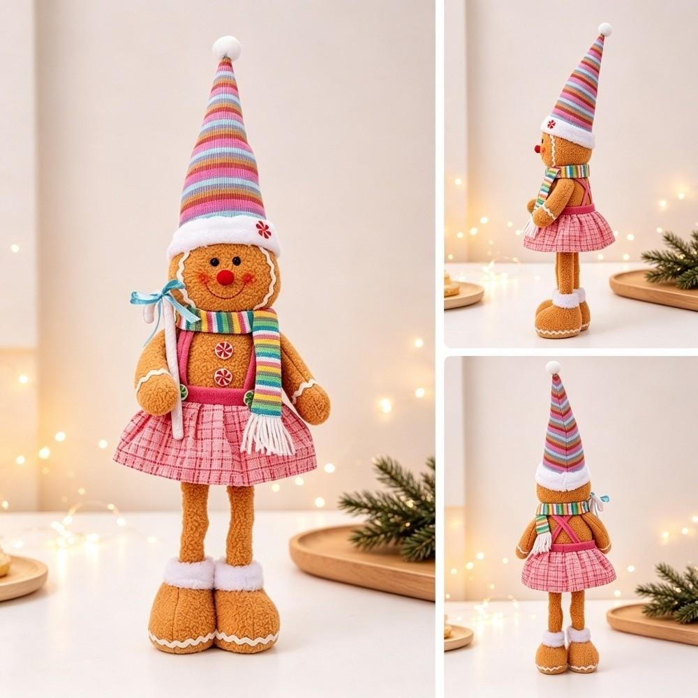 Plush Material Gingerbread Man Plush Ornament Biscuit Man Christmas Decor  Window Display