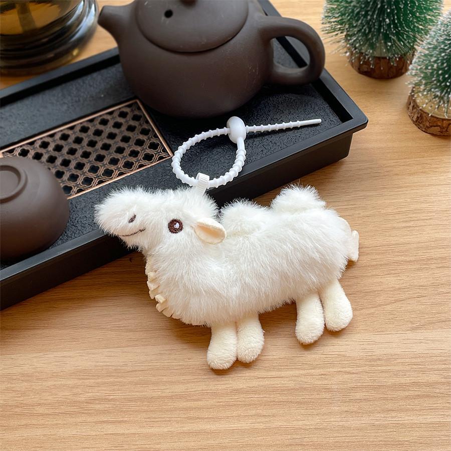 Mini Desert Camel Plush Keychain With Bell Cute Toy For Bag Decor
