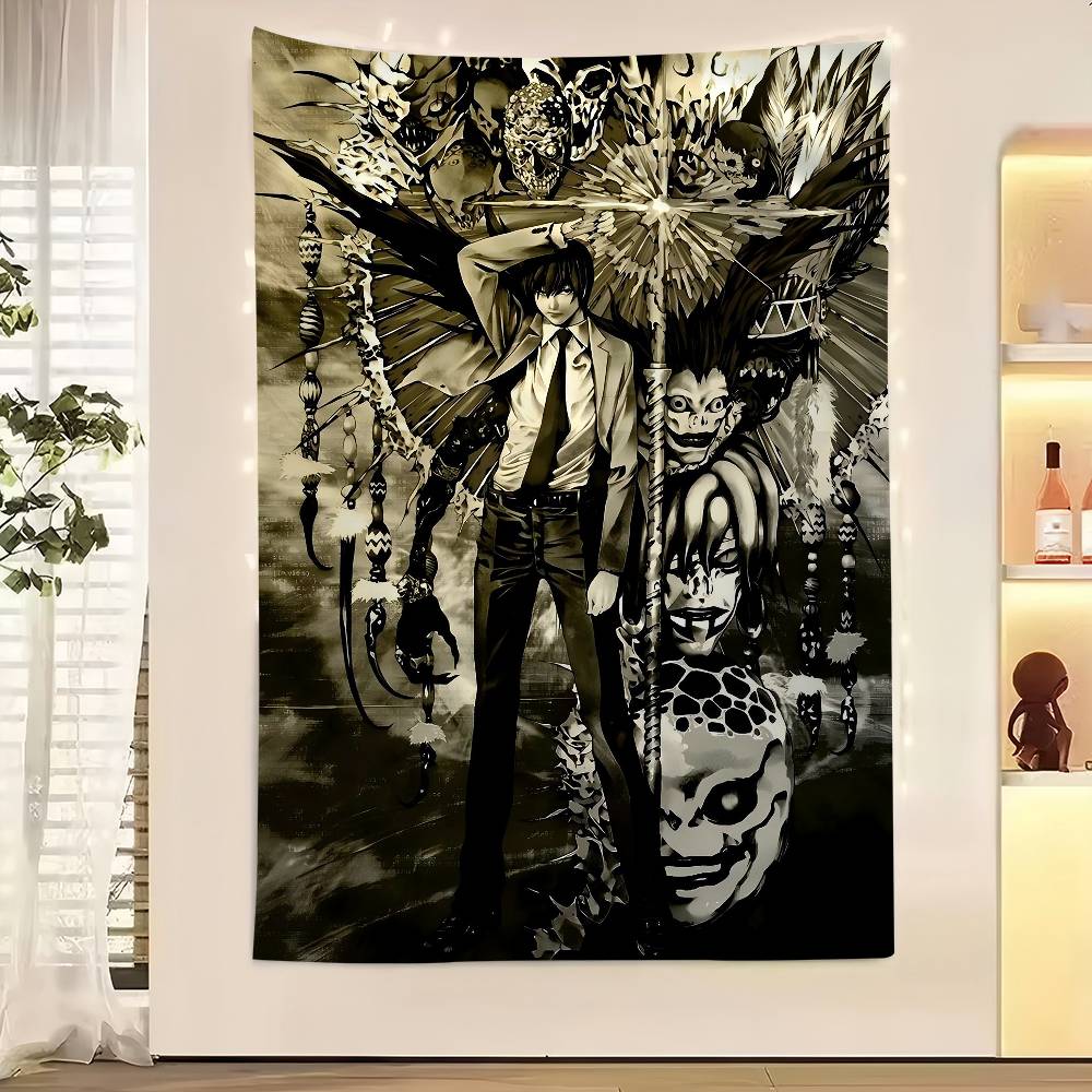 Anime DDeath NNote Japan Cartoon Tapestry Art Printing Japanese Wall Tapestry Anime Wall Hanging Home Decor