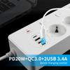 Listwa zasilająca UE gniazdo sieciowe AC Multiprise Smart Home rozszerzenie Adapter elektryczny USB obsługuje PD20W i QC3.0