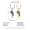 Titanium Steel Wolf Tooth Men's Necklace – Durable, Fade-Resistant Pendant with Retro European & American Hip Hop Style.