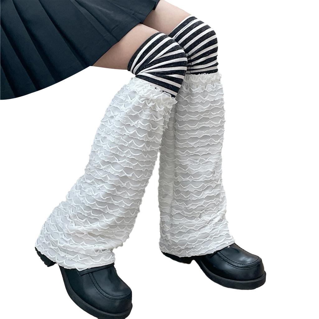 Womens Leg Warmers Fashion Ruffle Leg Warmers Long Leg Socks Fashion Crochet Socks Boot Cuffs Costumes