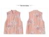 Elegantes chinesisches Retro-Westen- und Rock-Set mit Knöpfen und Jacquard P0124