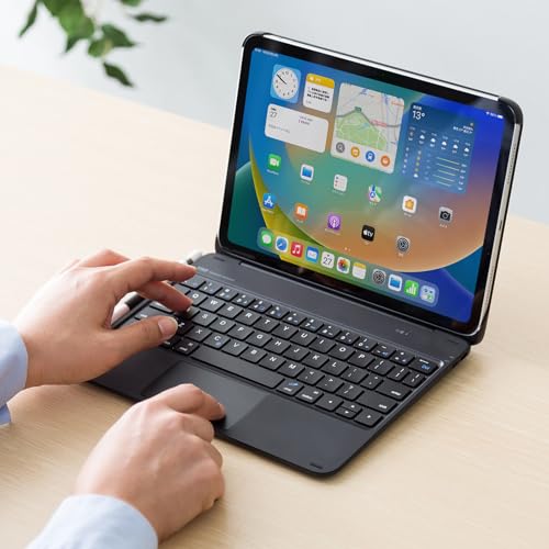 SANWA SUPPLY 10.9-inch iPad Keyboard with Case and Built-in Touchpad (SKB-BTIPAD3BK)