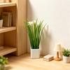 Artificial Mini Onion Grass Potted Plant Fake Green Plant With Pot No Watering Desktop Ornament For Home Office Table Decor