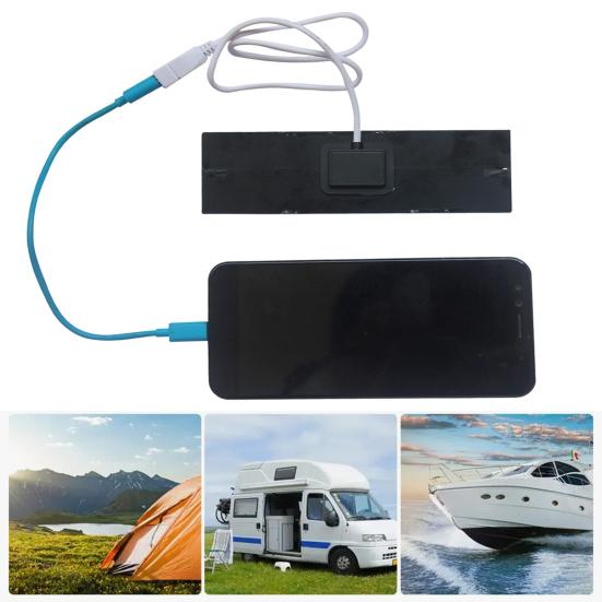 Caricatore Pannello Solare 1W Interfaccia USB Alta Efficienza di Conversione Impermeabile Portatile Mini Caricatore Solare per Telefoni Ventole