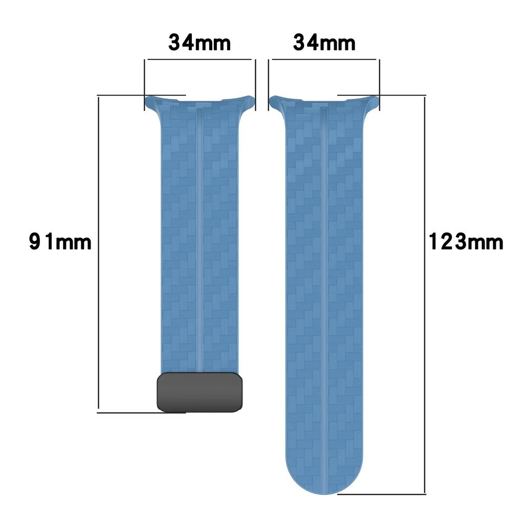 Carbon Fiber Pattern Strap for Samsung Galaxy Watch 7 Ultra 47mm Silicone Magnetic Clasp Band for Galaxy Watch 7 Ultra Bracelet