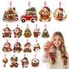 Christmas 2D Acrylic Hanging Ornament Cute Holiday Decoration for Kids