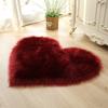 Heart Shaped Plush Rug 40x50cm Super Soft Fluffy Shaggy Carpet for Bedroom Living Room Non-Slip Floor Mat Decor Valentine Gifts