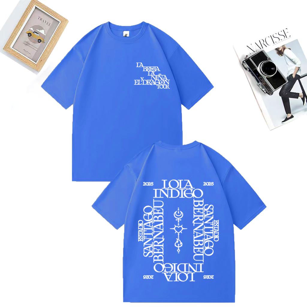Lola Indigo 2025 Tour Graphics T Shirt Unisex WOMENs vintage Oversized Cotton tshirts Street Hip Hop short sleeve Fashion t shirt