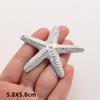 2Pcs Silver Color Marine Life Pendant Whiteblue Enamel Charm Turtle Starfish Fish Diy Stainless Steel Charms For Jewelry Making
