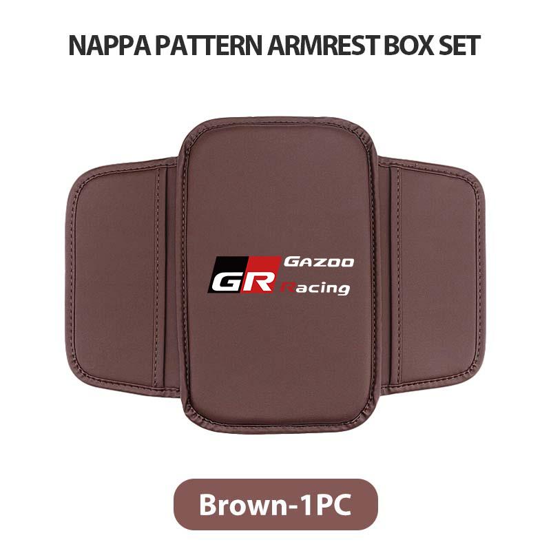 For Toyota Leather Car Armrest Box Cushion Side Storage Pocket Protector Cover GR Sport Crown RAV4 Yaris Land Cruiser Corolla