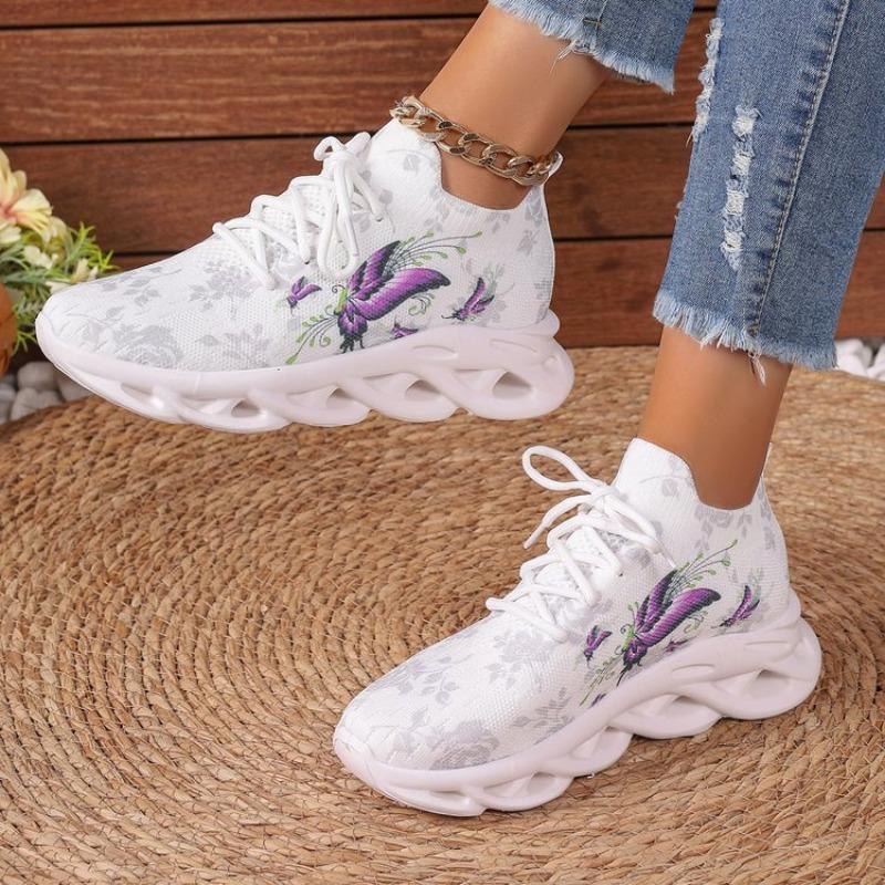 

Мода 2025 Новые Удобные Повседневные Женские Кроссовки для Ходьбы Дизайн На Шнуровке Элегантные Дышащие Мягкая Подошва Вулканизированная Обувь Женская 42