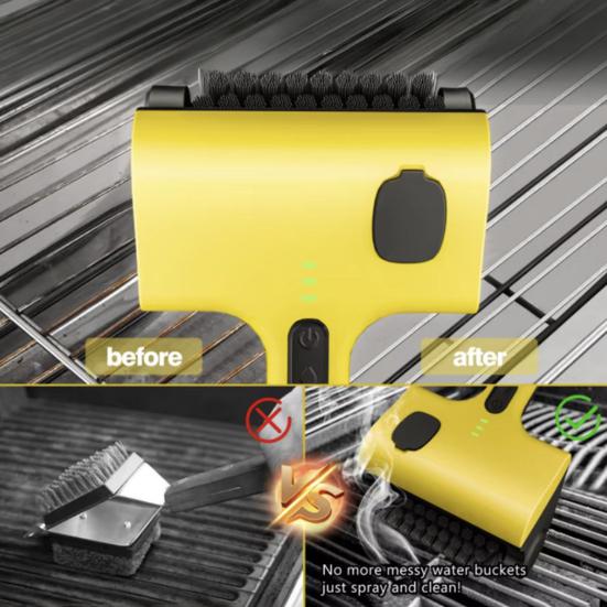 Electric Grill Brush Cordless BBQ Brush Rechargeable Barbecue Grill Cleaner
