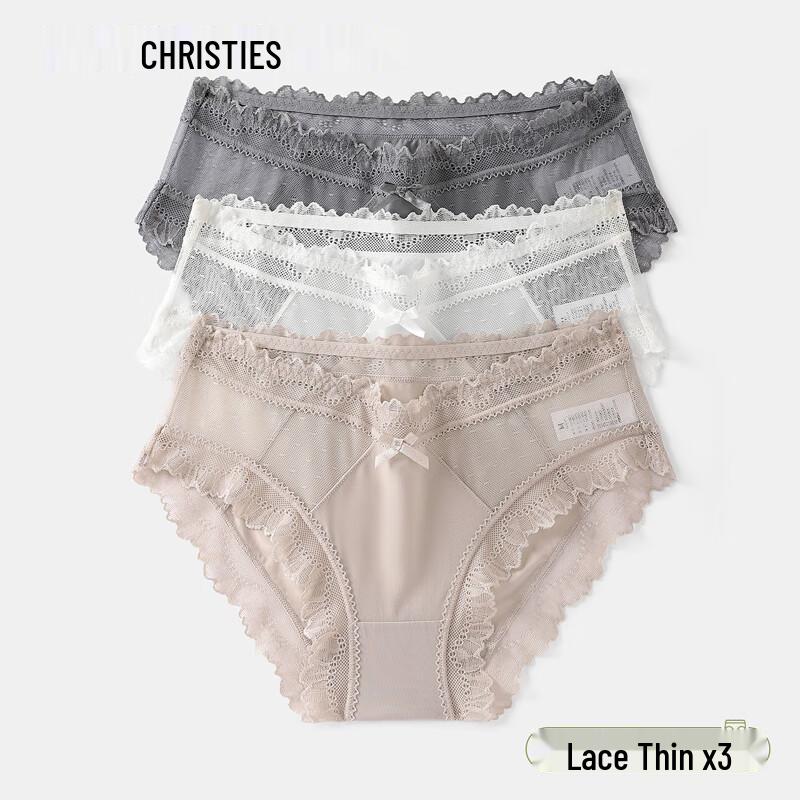 Christies Women's Sexy Lace Low-Rise Briefs 3-Pack
