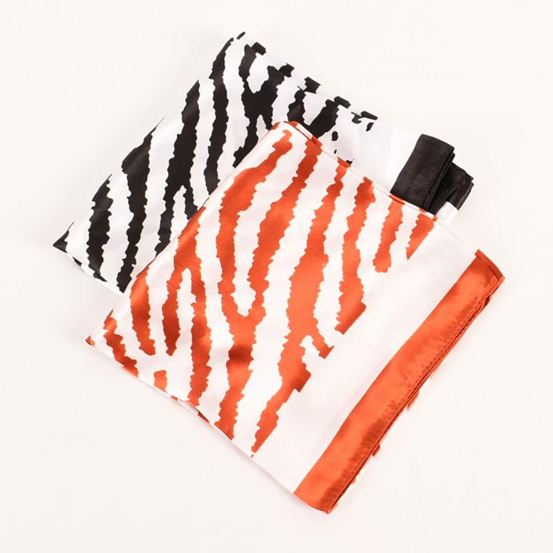 Autumn New Simple Small Fresh Zebra Pattern Plain Pattern Colored Ding 90 Large Square Scarf Women's Stock Fashion Square Scarf