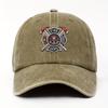 A Fun Classic Vintage Fire Station Badge Mens Baseball Cap with Adjustable Head Circumference and a Lightweight Curved Brim P