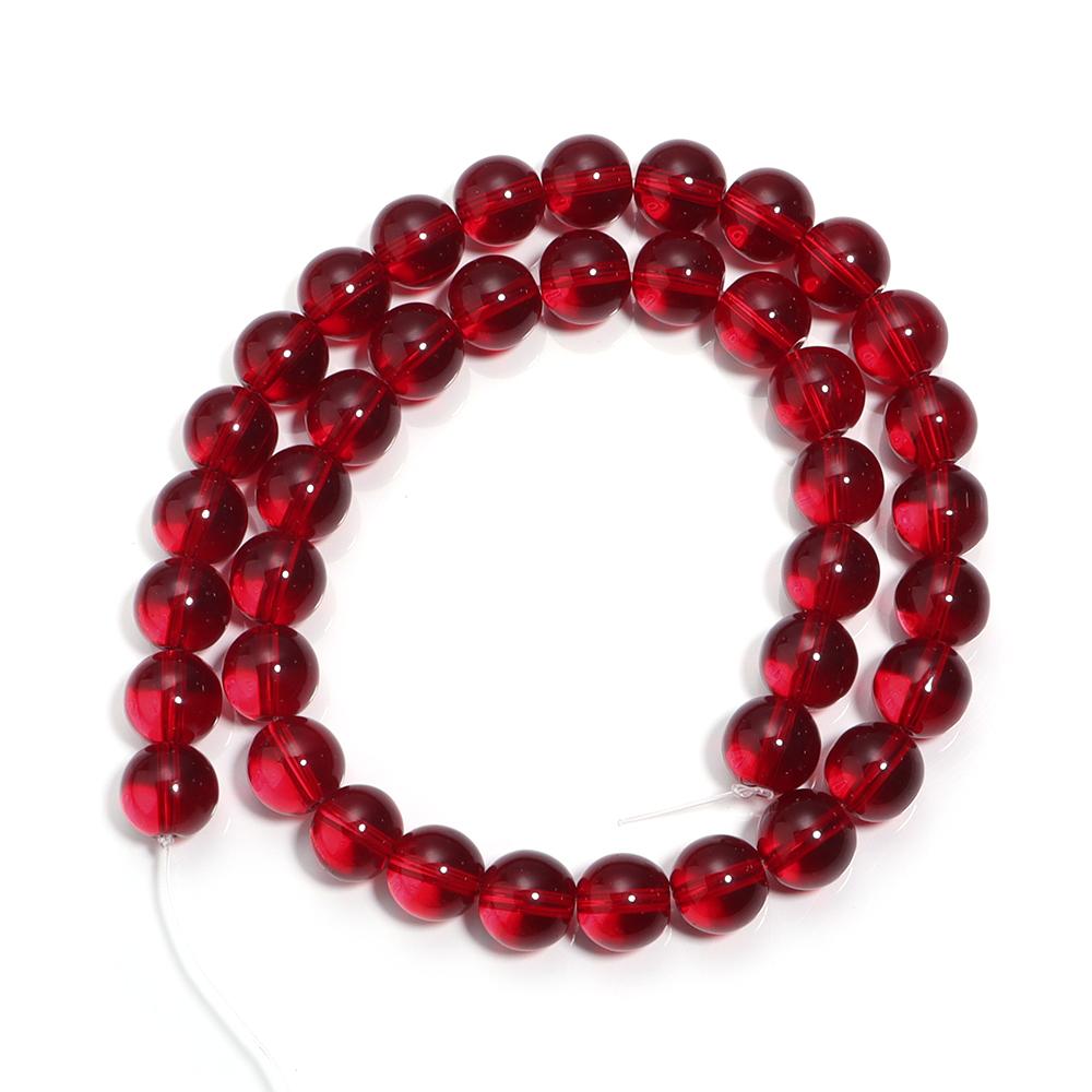 1 String Red Glass Beads 4/6/8/10/12mm Loose Spaced Round Beads For Jewelry Making Findings DIY Exquisite Bracelet Necklace Gift
