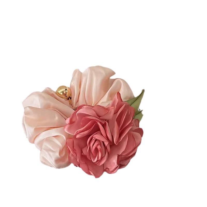 Elegant Korean Rose Hair Tie: Chic Floral Headband for Girls and Ladies