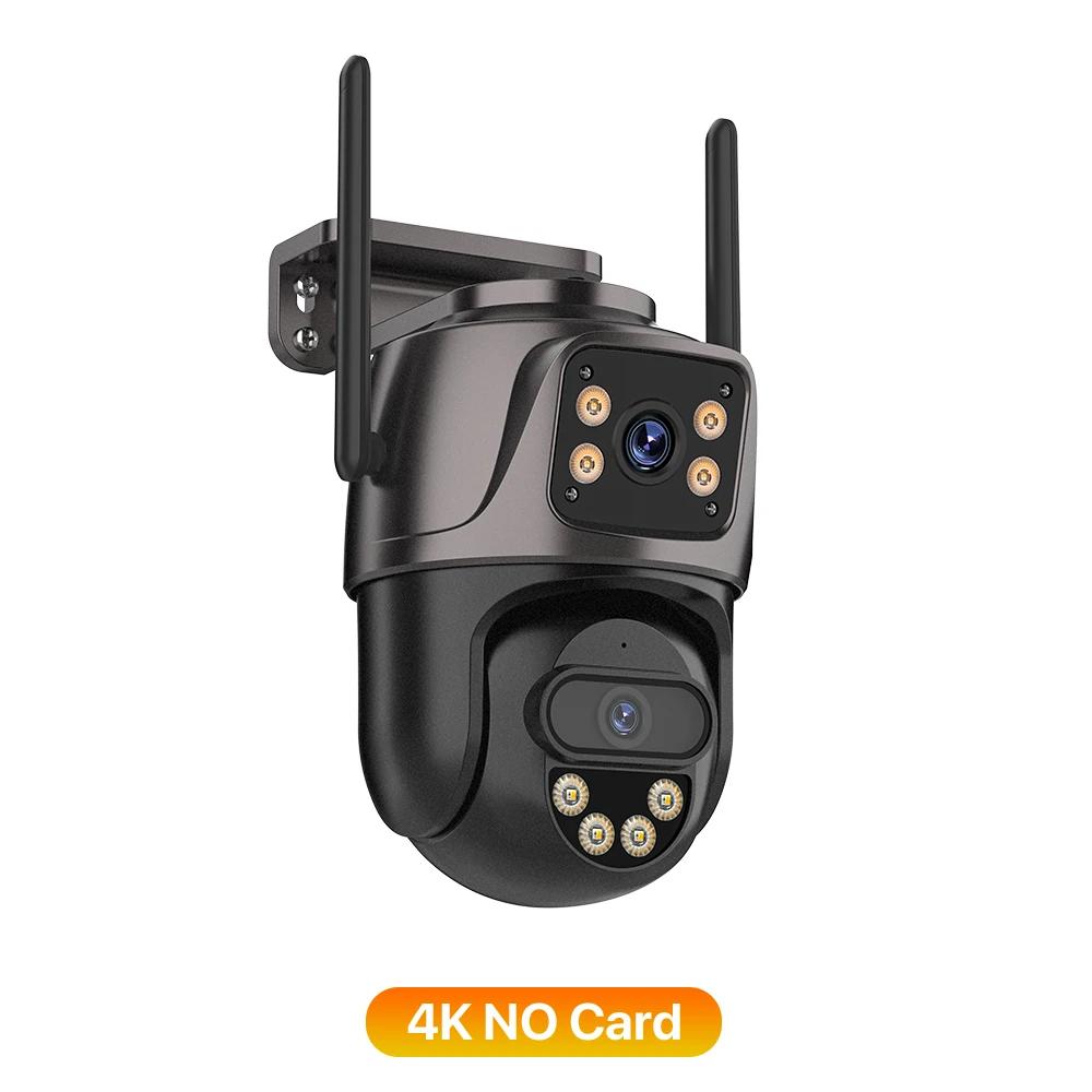 

Outdoor 6K HD Three Screen WIFI IP 4K Dual Lens PTZ Ai Human Detection Waterproof CCTV Video Security Camera iCsee 4K No Card білий