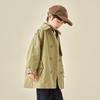 DuoDuoJia Boys' British Style Double-Breasted Trench Coat