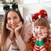 Shiny Bowknot Hair Hoop Non-slip Christmas Headband Elegant Christmas Hairband  Holiday