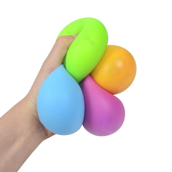 TPR Dough Ball Squeeze Toy Soft Fast-Rising Fidget for Stress Relief Cute Portable Decompression Gadget for Kids Adults Novelty Gift for Anxiety