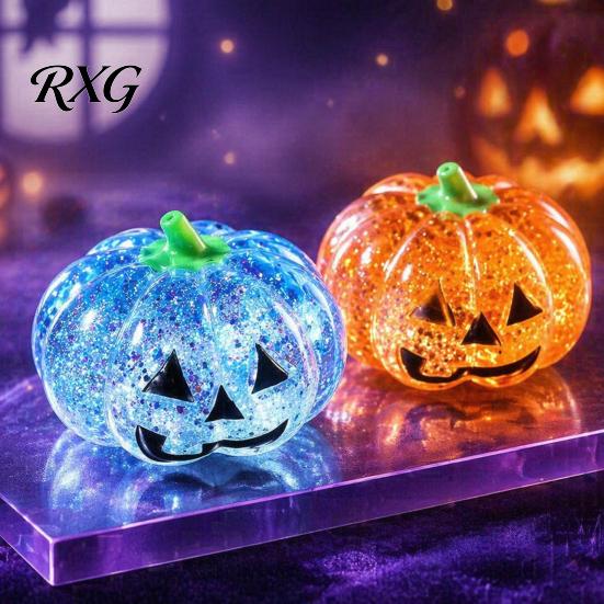 Elastic Fidget Toy 1/2/3Pcs Halloween Pumpkin Stress Relief Toy, Creepy Head Squeeze Glitter Ball for Kids Adults, Party Favors Decompression