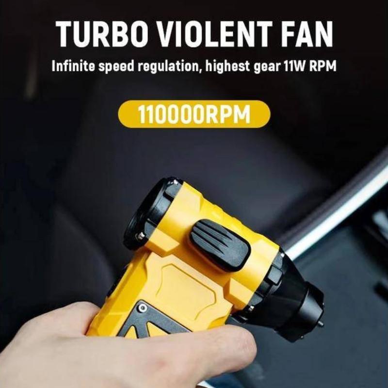 110,000RPM Cordless Portable Air Blower Rechargeable Mini Turbo Violent Fan 52m/s Wind Speed Electric Air Duster