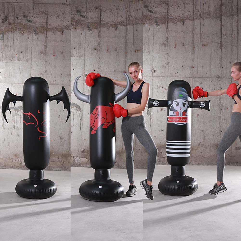 Inflatable Vertical Boxing Column Tumbler Inflatable Sandbag Decompression Fitness Toy