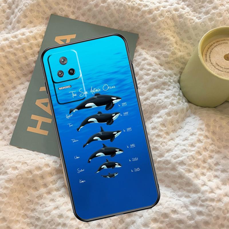 Orcas Killer Whales Case For Xiaomi 13 14 15 Ultra 11T 12T 13T 14T Pro POCO X7 Pro X3 X5 F5 F6 M6 X6 Pro Cover
