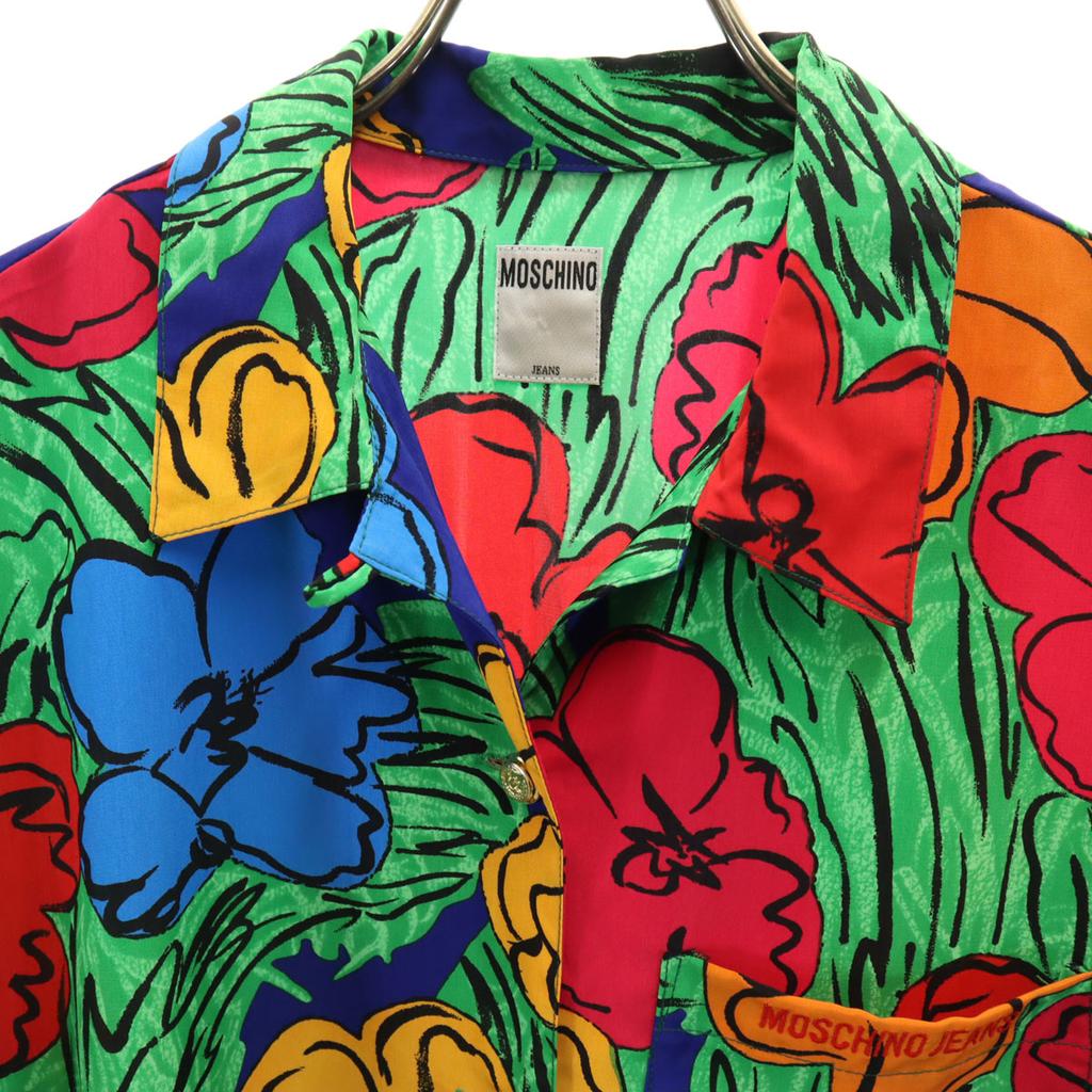 MOSCHINO JEANS Floral Short sleeve Open color shirt 9 Women Used