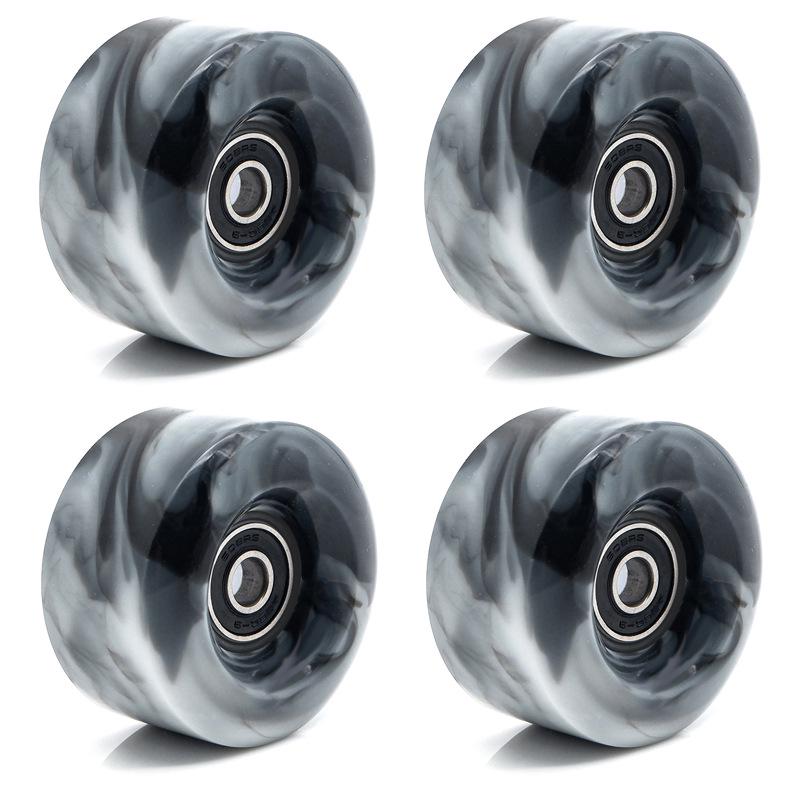 В наличии Двухрядные роликовые коньки с полиуретановыми колесами – Несветящиеся четырехколесные коньки