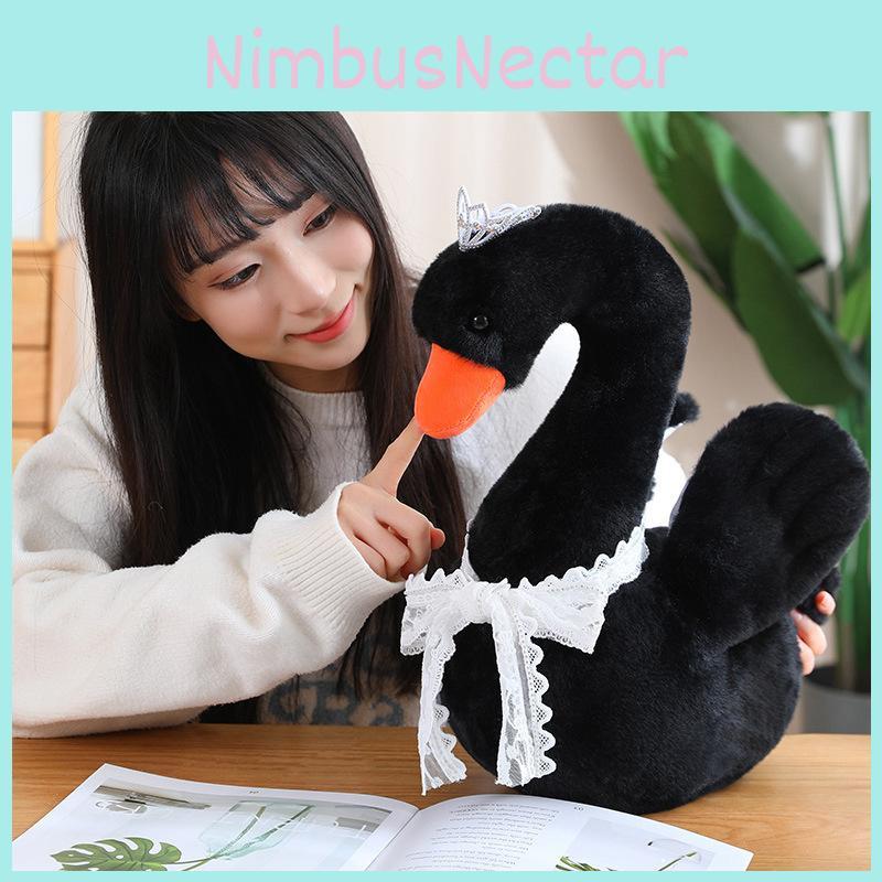 Swan Plush Short Stuffed Animal Toy Goose Sleeping Doll Room Decoration Gift Kid