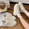 Muffin platform white shoes women's new fashion versatile comfortable breathable college style casual sports shoes